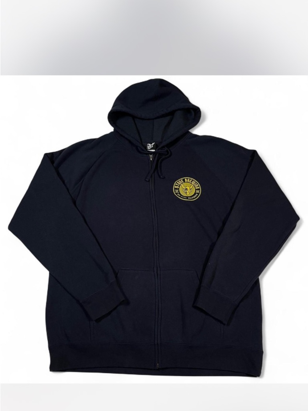 Stone Brewing Hoodie Jacket Mens 2XL Full Zip Sweater San Diego Beer Alcohol